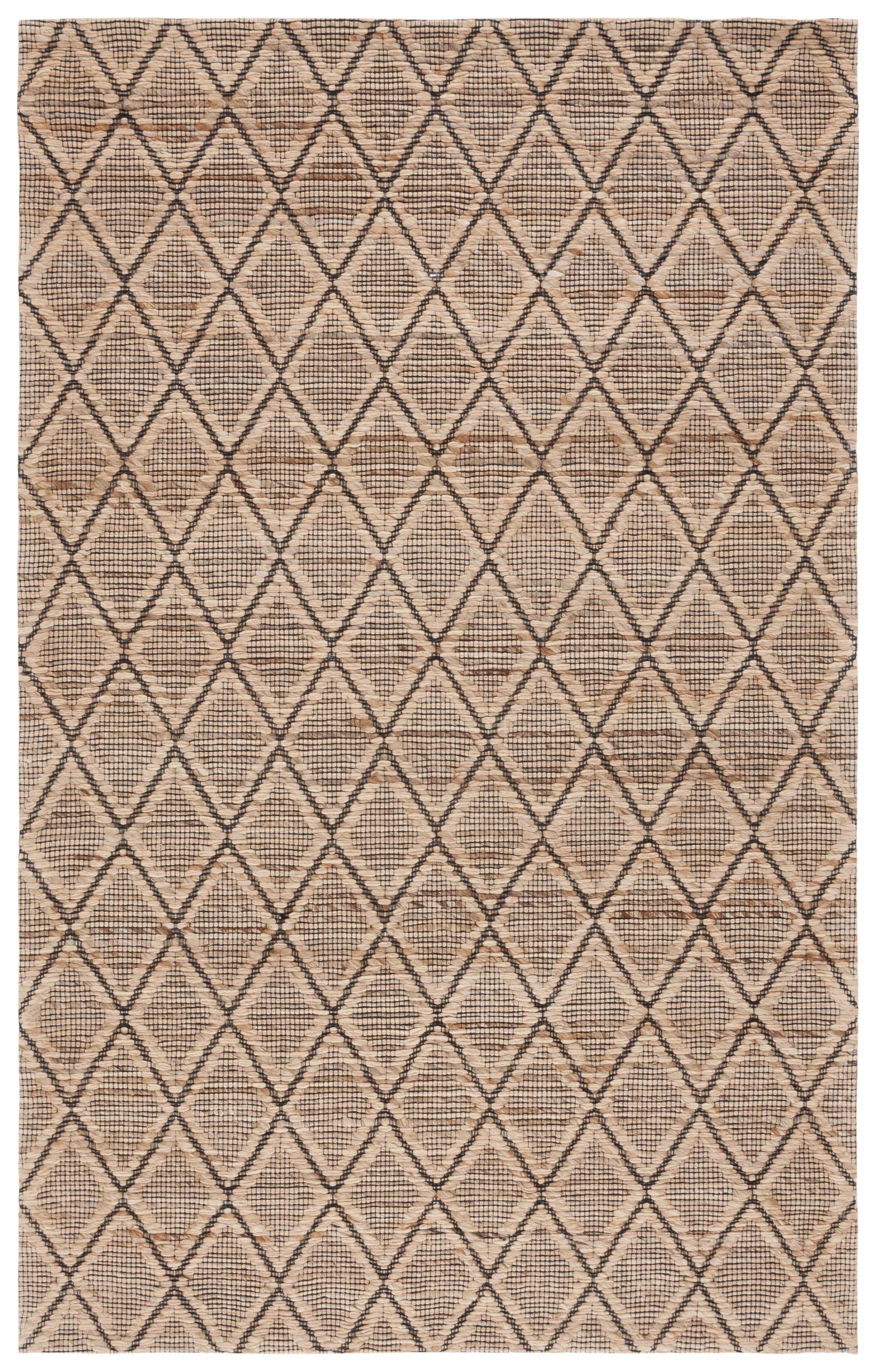 Natural Fiber Geometric Patterned 8' x 10' Wool Area Rug