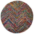 thumbnail image 1 of Safavieh Nantucket 8' X 8' Round Cotton Pile Hand Tufted Rug In Red And Blue, 1 of 6