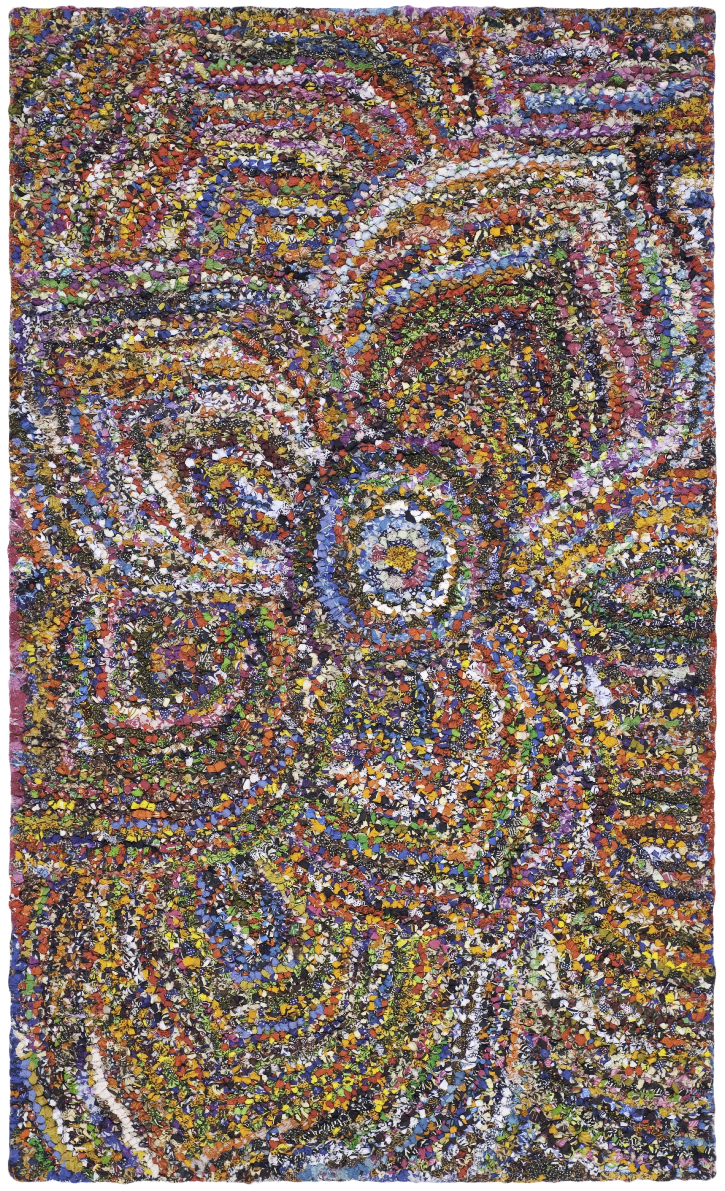 Handmade Multicolor Cotton Tufted Square Area Rug 27" x 4"
