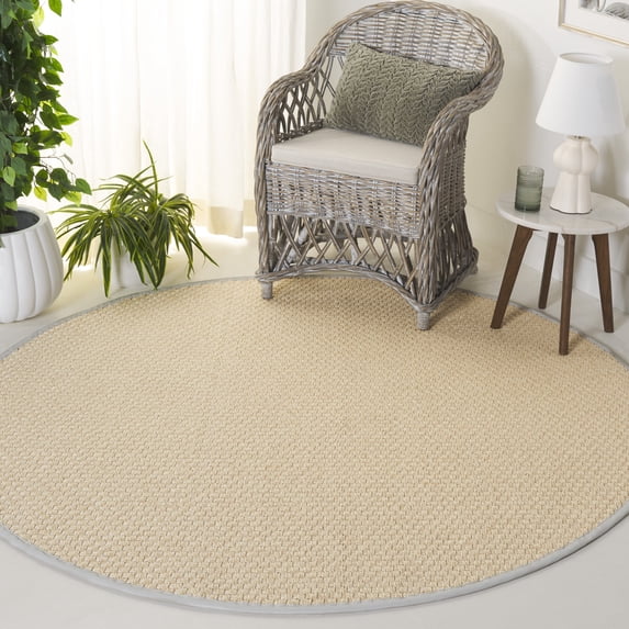 Safavieh Napa Faux Sisal Gary Solid Area Rug, Natural/Ivory, 6' x 6' Round