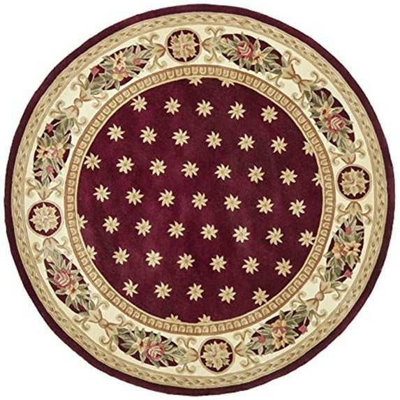 Traditional Rug - Naples Wool Pile -Assorted-Color:Assorted,Design:Traditional,Shape:Round,Size:4'L x 4'W