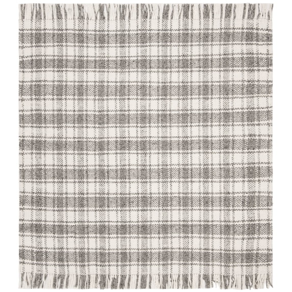 Safavieh Natura Alvina Geometric Plaid Area Rug, 6' x 6' Square, Grey/Ivory