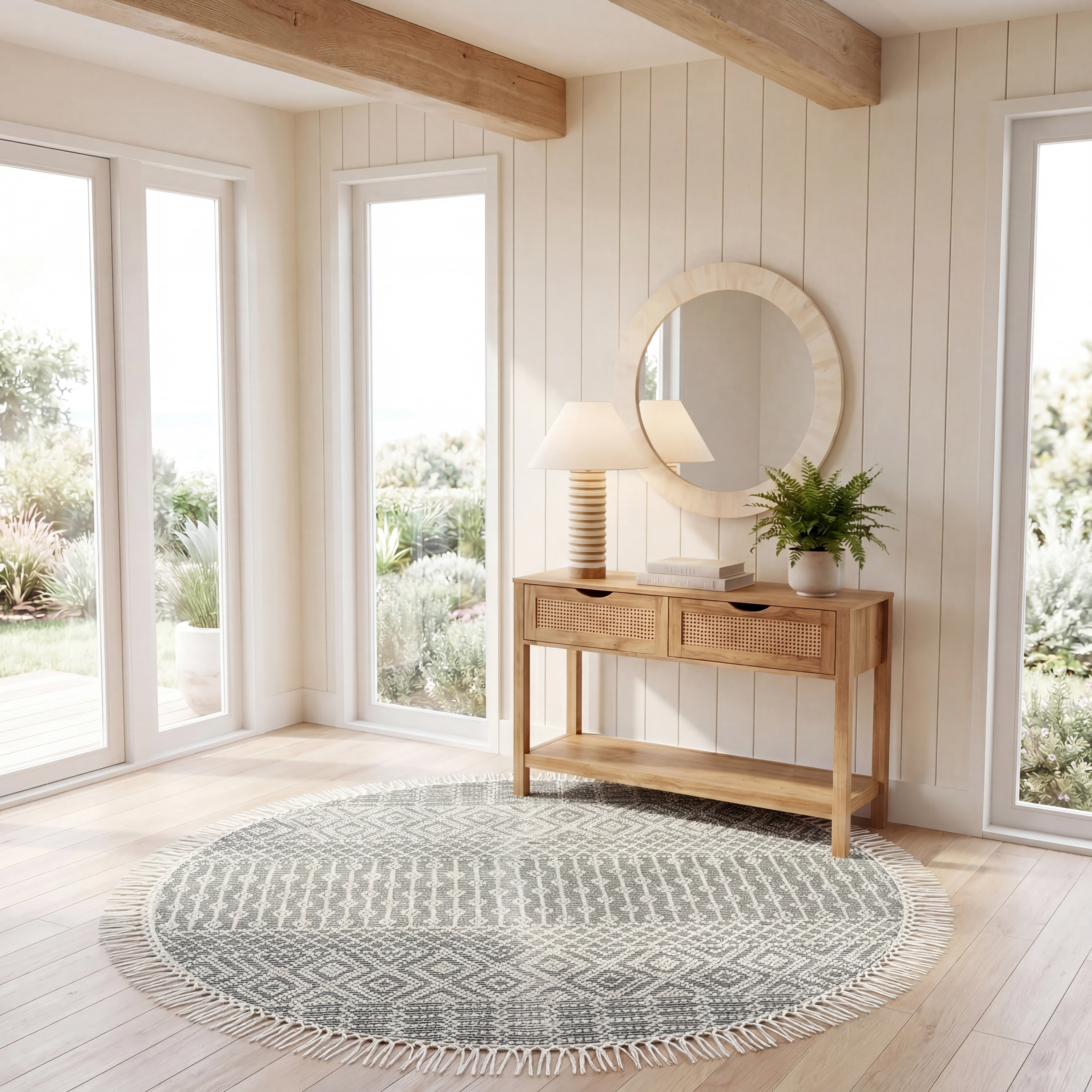 Safavieh Natura Cordelia Southwestern Wool Area Rug, Green, 4' x 4' Round