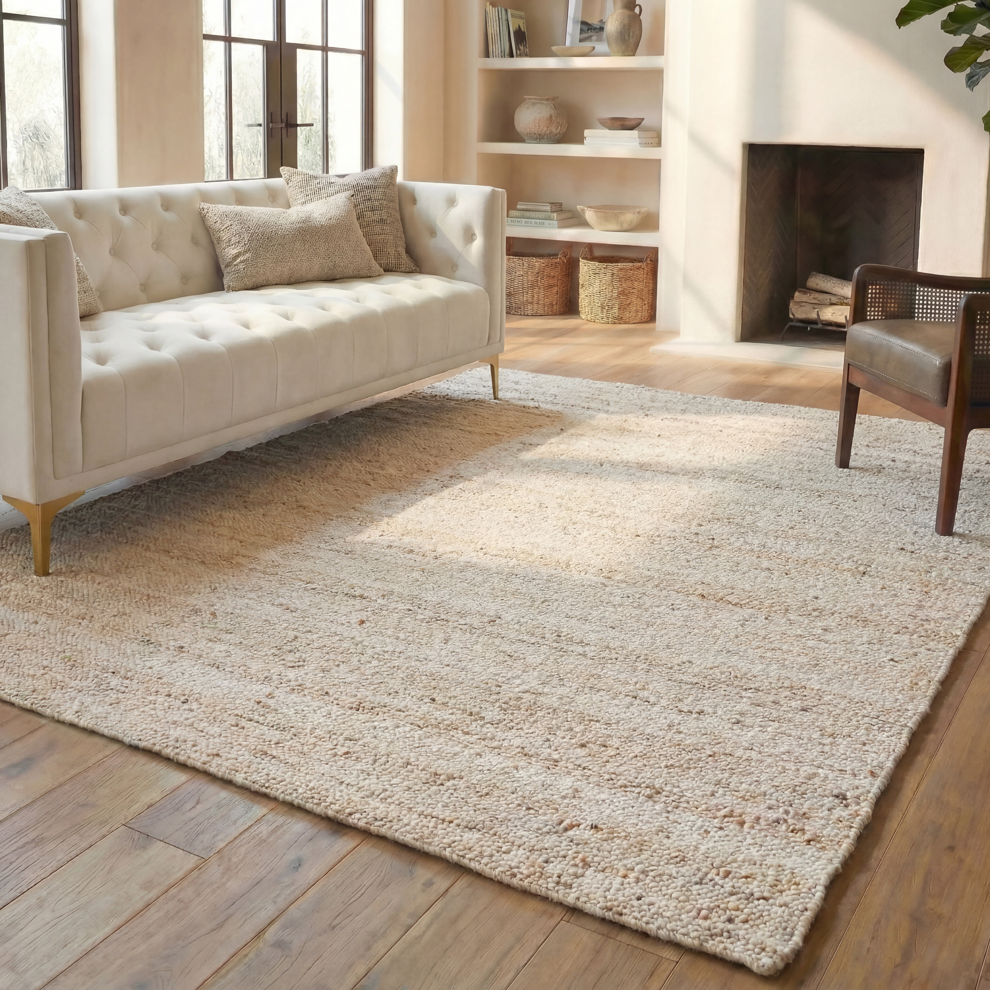 Safavieh Natura Earnestine Solid Area Rug, Ivory, 2' x 3'