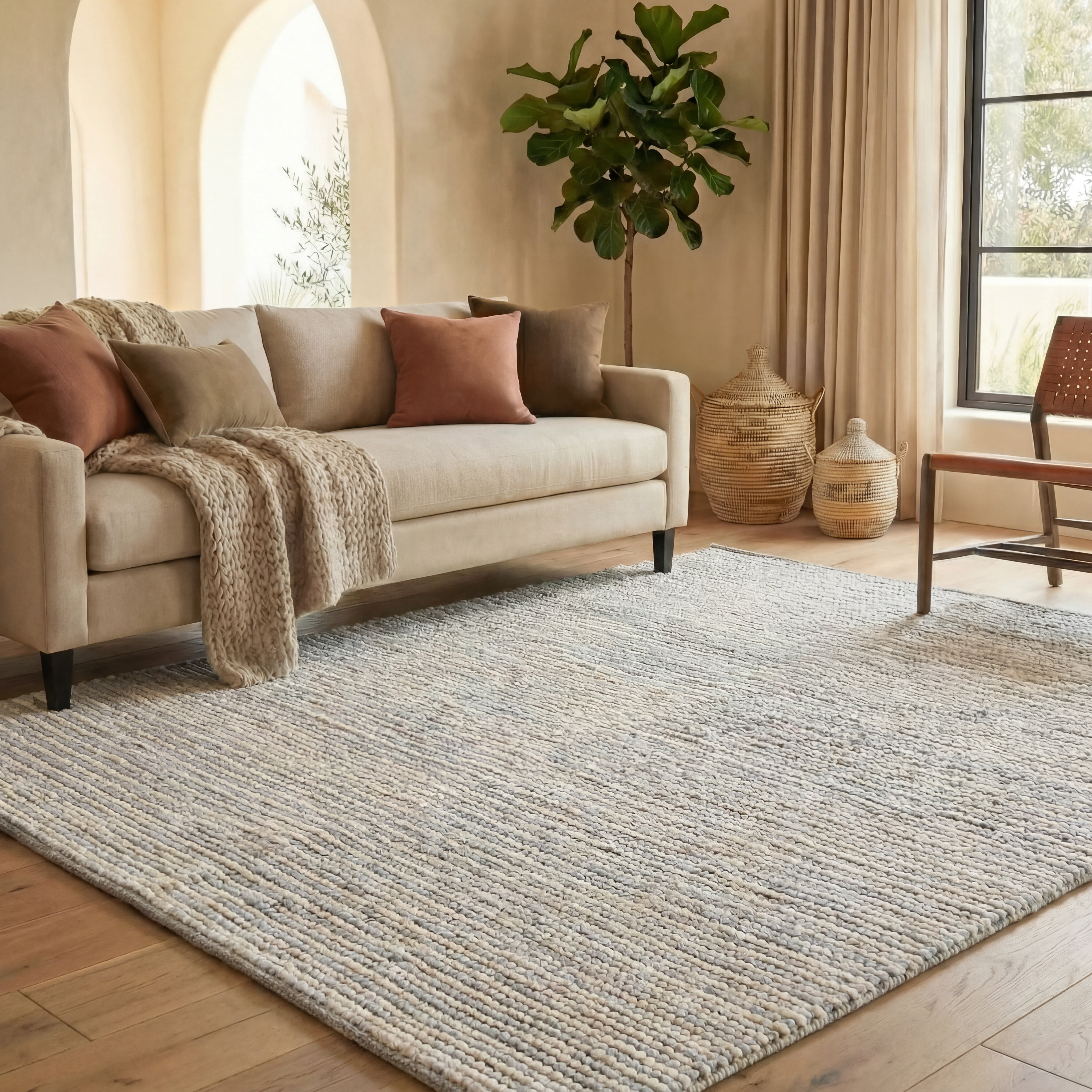 Safavieh Natura Fredrick Striped Area Rug, Ivory/Blue, 11' x 15'
