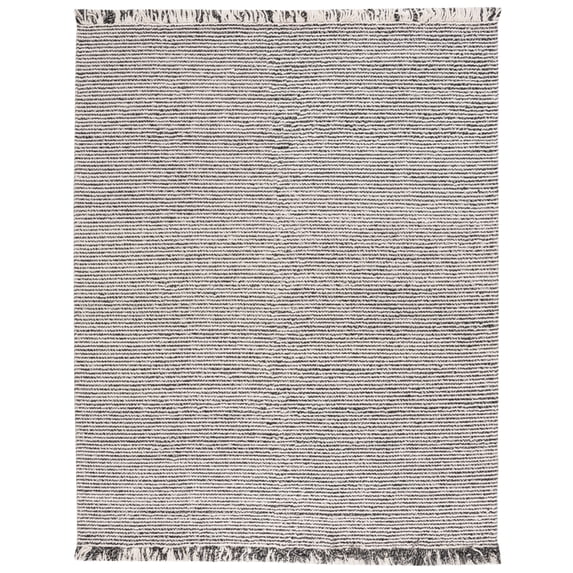 Safavieh Natura Irinka Wool Fringe Rug 5' x 8' - Black/Ivory - Rectangle