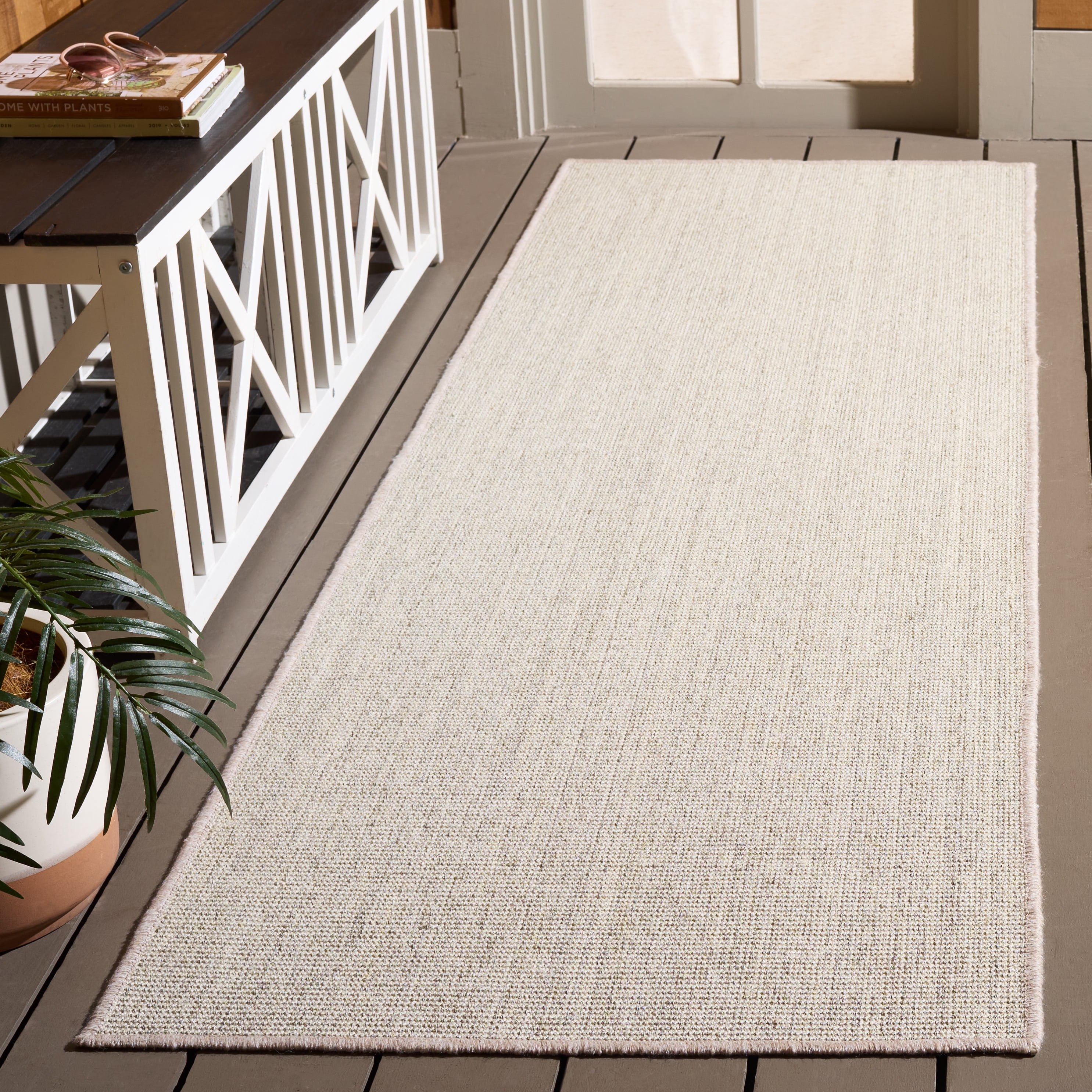 Safavieh Natural Fiber Callista Solid Runner Rug, Marble/Gray, 2'6" x 8'