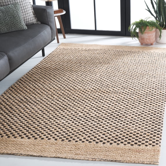 Safavieh Natural Fiber Cami Checkered Area Rug, Beige/Black, 4' x 6'