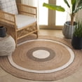 thumbnail image 1 of Safavieh Natural Fiber Denica Bordered Area Rug, Natural/Gray, 5' x 5' Round, 1 of 7