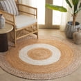 thumbnail image 1 of Safavieh Natural Fiber Graham Bordered Area Rug, Natural/Ivory, 5' x 5' Round, 1 of 7