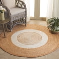 thumbnail image 1 of Safavieh Natural Fiber Hunter Bordered Area Rug, Natural/Ivory, 5' x 5' Round, 1 of 7