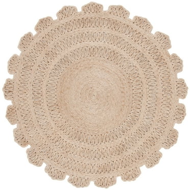 SAFAVIEH Natural Fiber Melody Geometric Area Rug, Natural, 5' x 5' Round