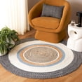 thumbnail image 1 of Safavieh Natural Fiber Jessika Bordered Area Rug, Black/Ivory, 6' x 6' Round, 1 of 7