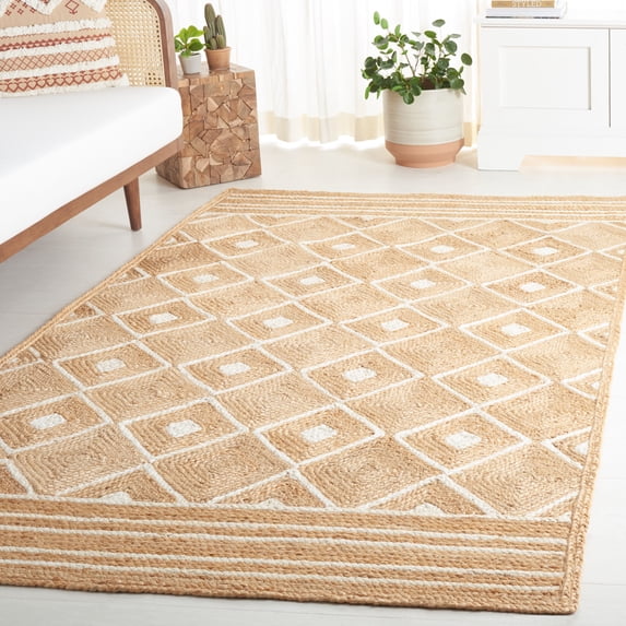 Safavieh Natural Fiber Noah Geometric Area Rug, Natural/Ivory, 5' x 8'