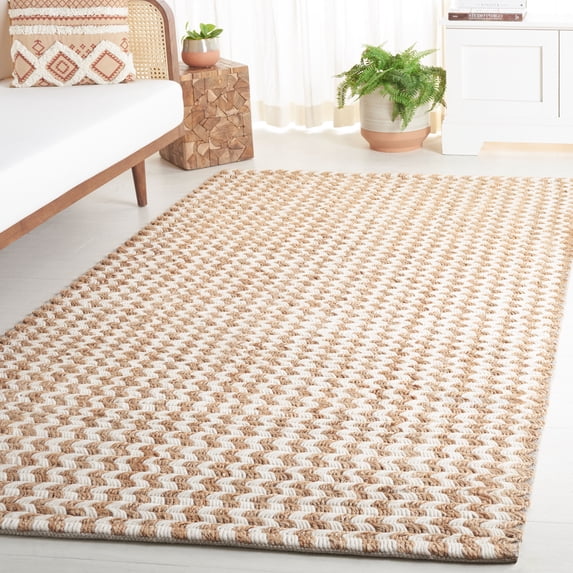 Safavieh Natural Fiber Rachel Striped Area Rug, Natural/Ivory, 5' x 8'