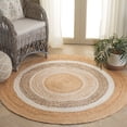 thumbnail image 1 of Safavieh Natural Fiber Riagan Bordered Area Rug, Natural/Ivory, 5' x 5' Round, 1 of 7