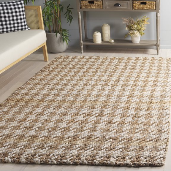 Safavieh Natural Fiber Zechariah Solid Color Area Rug, Natural/Bleach, 6' x 6' Square