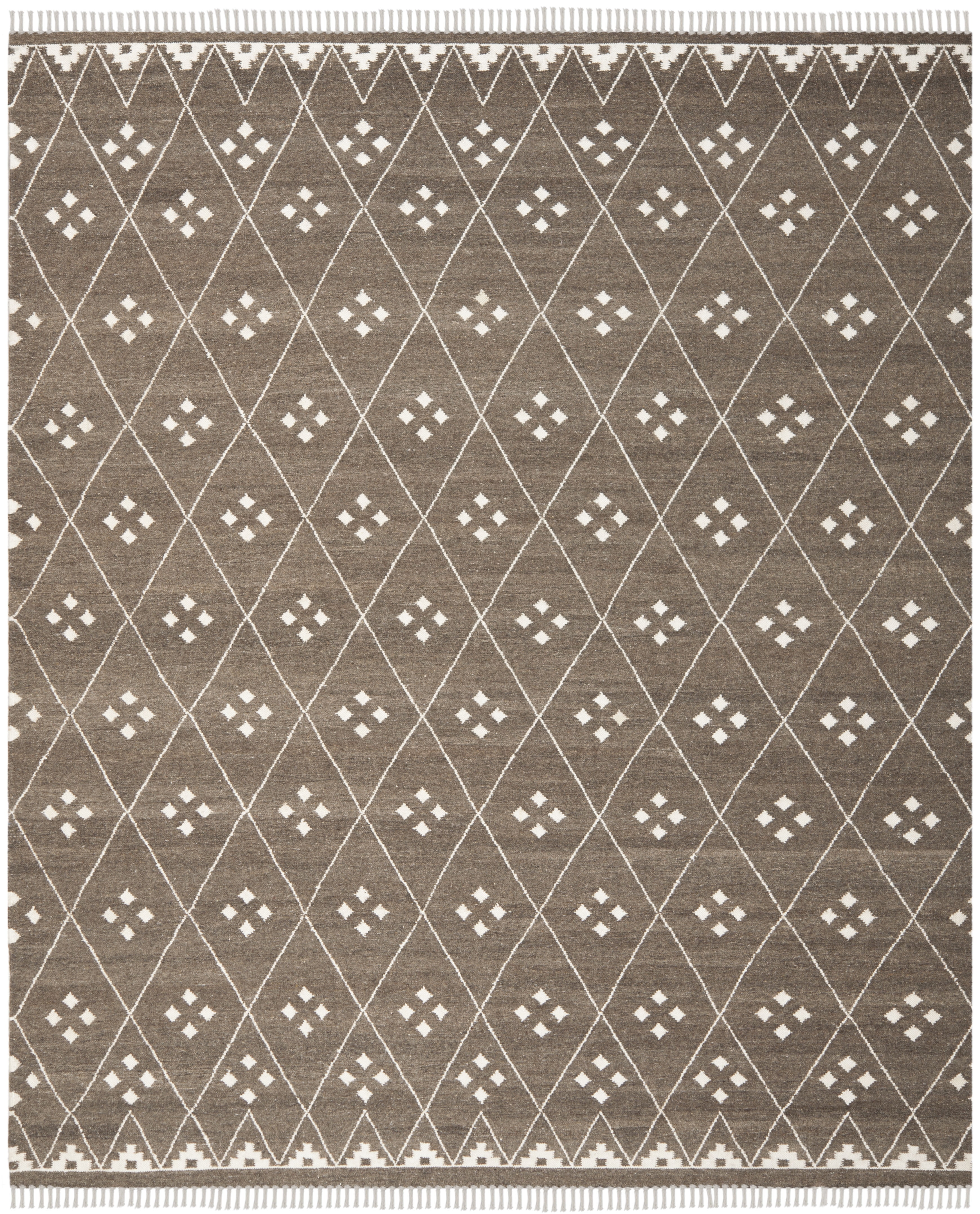 SAFAVIEH Natural Kilim Blaine Geometric Area Rug, Brown/Ivory, 8' x 10'