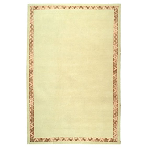 Transitional Rug - Nepalese 80/S/M -Cream/Rose-Color:Cream/Rose,Design:Transitional,Shape:Small Rectangle,Size:6'L x 4'W