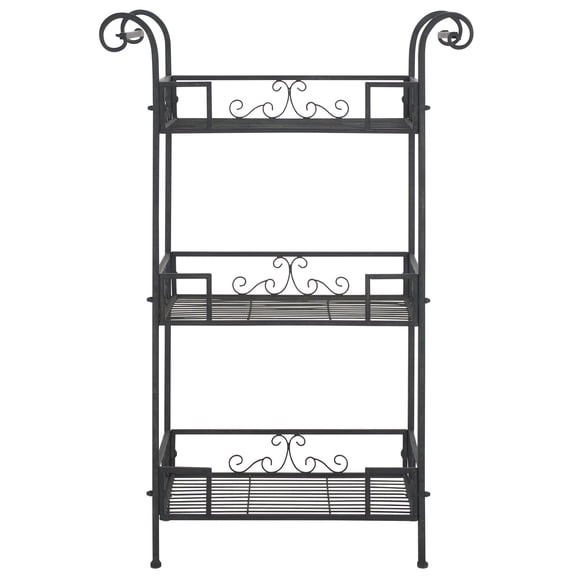 Safavieh Noreen Outdoor Iron 3 Tier Shelf, Black
