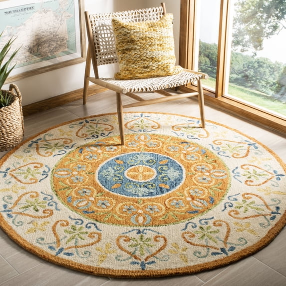 SAFAVIEH Novelty NOV601P Handmade Rust / Ivory Rug