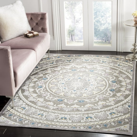safavieh paradise collection par644b grey and light grey viscose area rug (4' x 6')
