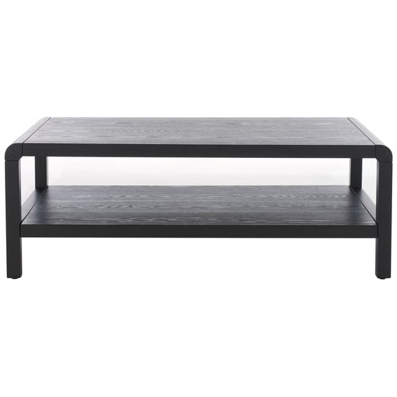 Safavieh Omara Glam 1 Shelf Pine Coffee Table, Black
