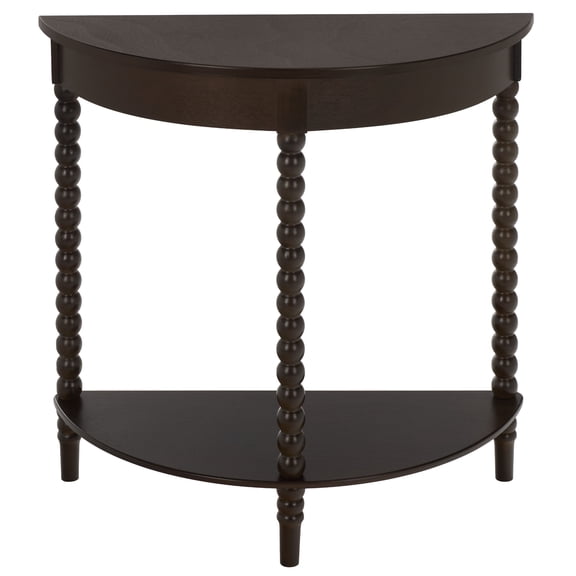 Safavieh Orbis Demilune Modern Console Table, Dark Chocolate