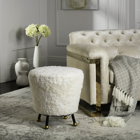 Safavieh Oriana 18" Diameter Retro Ottoman, Multiple Colors