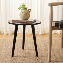 Safavieh Orion Modern Wood Round End Table, Black