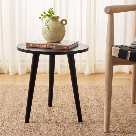 Safavieh Orion Modern Wood Round End Table, Black