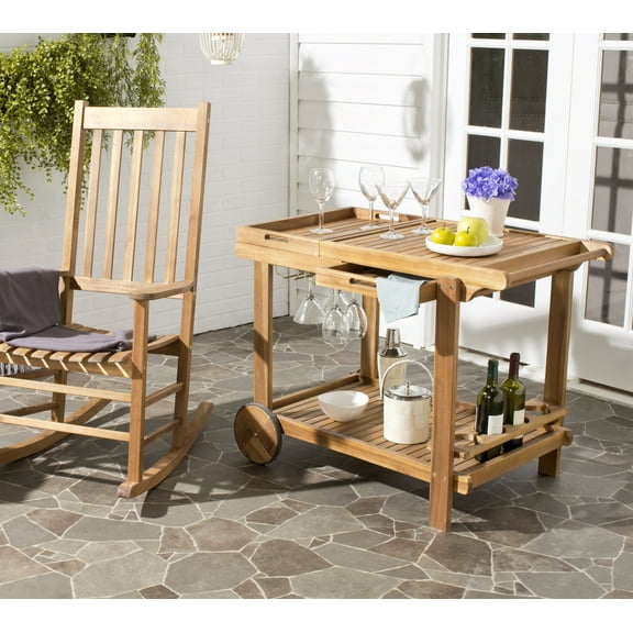 Safavieh Orland Indoor/Outdoor Contemporary Wood Tea Trolley
