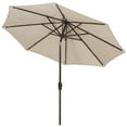 thumbnail image 1 of Safavieh Ortega 9' Market Crank Auto Tilt Patio Umbrella, Beige, 1 of 6