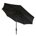 thumbnail image 1 of Safavieh Ortega 9' Market Crank Auto Tilt Patio Umbrella, Black, 1 of 6