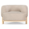 thumbnail image 1 of Safavieh Oscar Solid Wood Accent Chair in Light Brown / Natural, 1 of 12