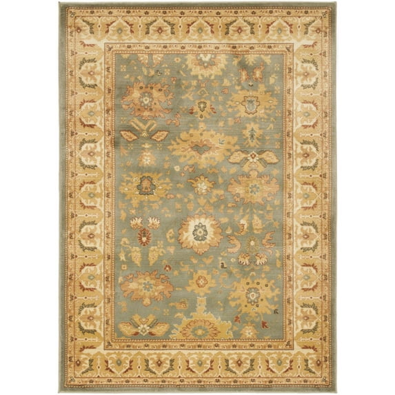Traditional Rug - Heirloom -Blue/Creme-Color:Blue/Creme,Design:Traditional,Shape:Medium Rectangle,Size:5'3" x 7'6"