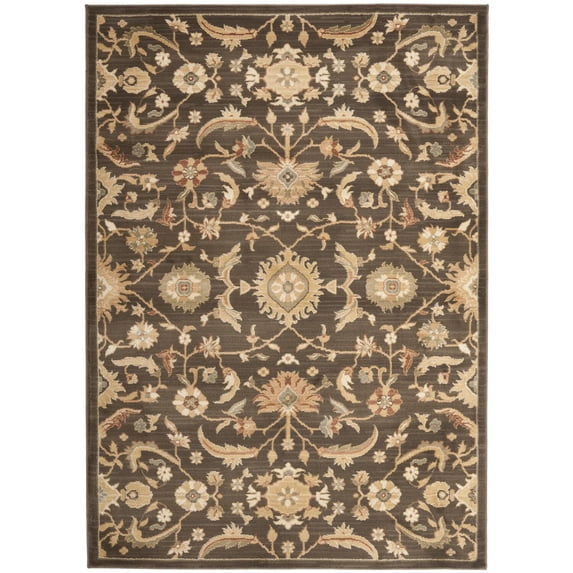 Traditional Rug - Heirloom -Brown/Gold-Color:Brown/Gold,Design:Traditional,Shape:Medium Rectangle,Size:5'3" x 7'6"