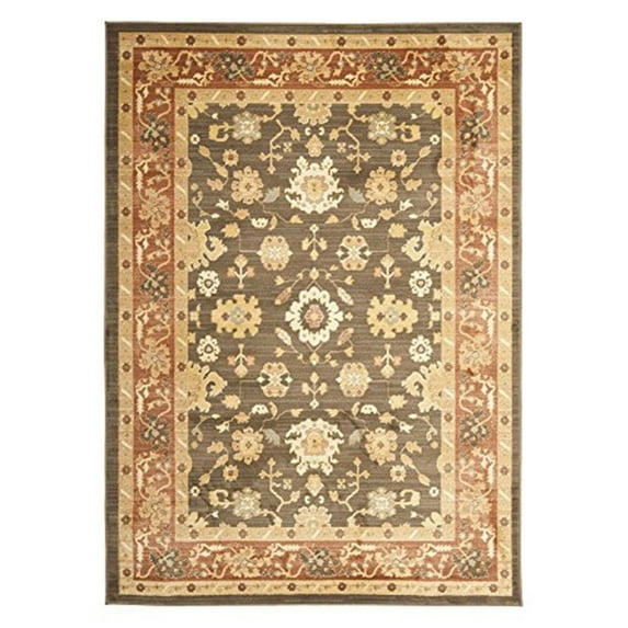 Traditional Rug - Heirloom Polypropylene, 2850Gr/Sqm -Brown/Rust Style-B-Color:Brown/Rust,Design:Traditional,Shape:Large Rectangle,Size:11'L x 8'W