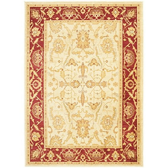 Traditional Rug - Heirloom Polypropylene, 2850Gr/Sqm -Creme/Red Style-A-Color:Creme/Red,Design:Traditional,Shape:Large Rectangle,Size:13'L x 9' 6''W