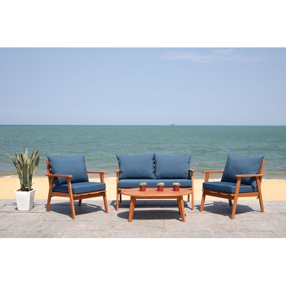Safavieh Outdoor Deacon 4 Piece Conversation Set