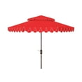 thumbnail image 1 of SAFAVIEH Elegant 9' Market Crank Double Top Patio Umbrella, Red, 1 of 6