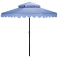 thumbnail image 1 of Safavieh Outdoor Venice 9ft Doubletop Patio Umbrella, Baby Blue/White, 1 of 7
