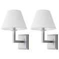 thumbnail image 1 of Safavieh Pauline 14.5" H Wall Sconce - Set of 2-Finish:Silver/Off White, 1 of 3