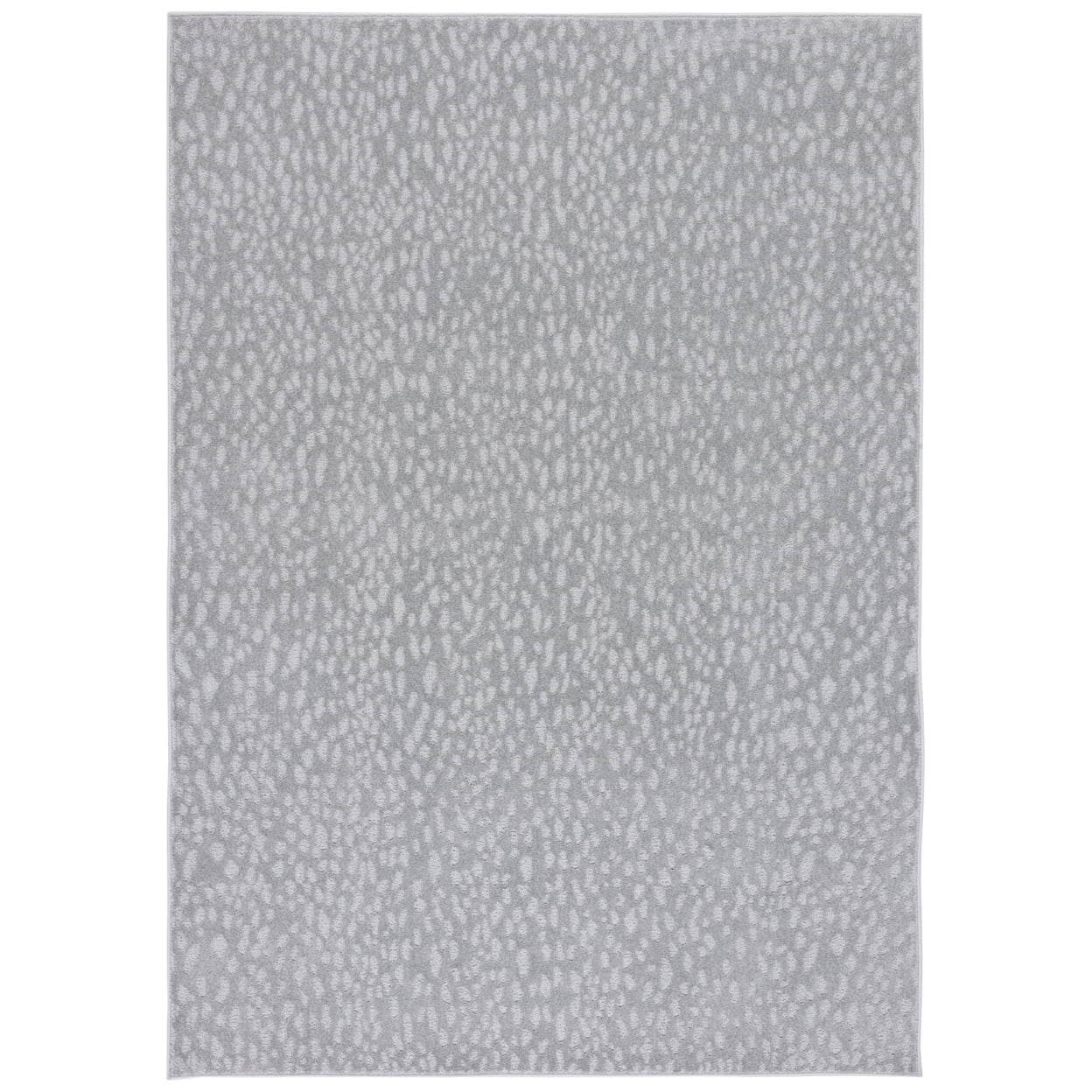 Gray Hand-Knotted Synthetic Rectangular Area Rug