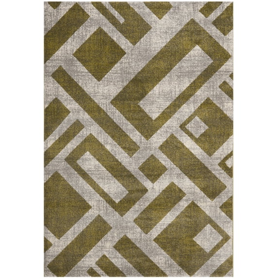 SAFAVIEH Porcello Shawn Geometric Area Rug, Ivory, 6'7" x 9'6"