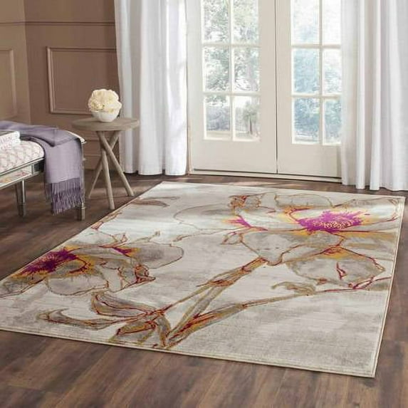 Safavieh PRL7733E Contemporary Porcello Polypropylene Pile Area Rug-Color:Ivory/Grey,Shape:Large Rectangle,Size:8'-2" X 11'