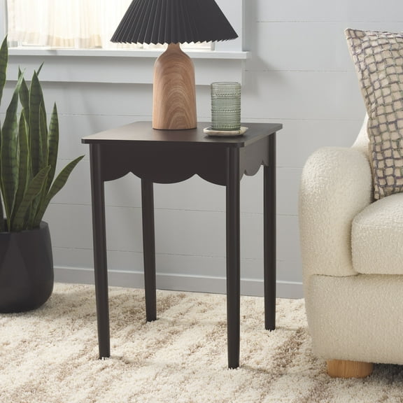 Safavieh Paislyn Traditional Wood End Table, Matte Black