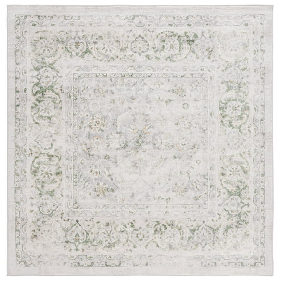 SAFAVIEH Palma Amanda Oriental Area Rug, Beige/Green, 3' x 3' Square