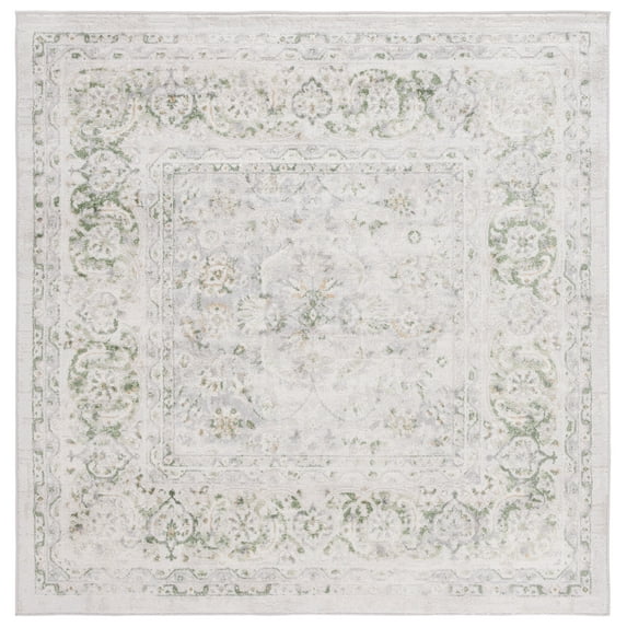 SAFAVIEH Palma Amanda Oriental Area Rug, Beige/Green, 3' x 3' Square