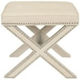 thumbnail image 1 of Safavieh  Palmer Beige Heads Ottoman, 1 of 7
